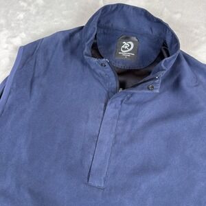 Zero Restriction Pullover Vest Mens Size Large Blue Microsuede